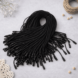 Dây Treo Chỉ Dù Đầu Tròn Màu Đen 15cm