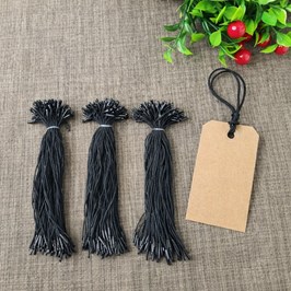 Dây Treo Nhãn Mác Cotton Màu Đen Size Nhỏ