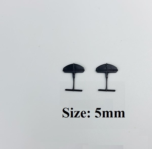 Ti Bắn Nhuyễn Đầu Bán Nguyệt 5mm Màu Đen